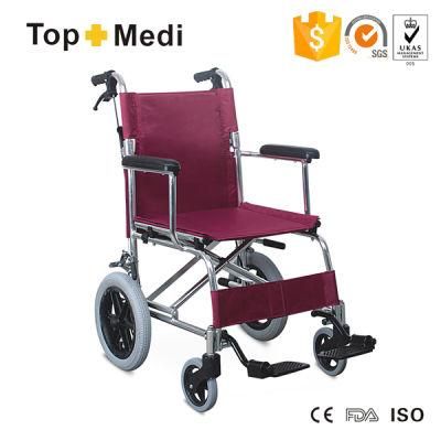 Portable Lightweight Manual Aluminum Wheelchair with United Brake