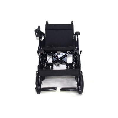 Topmedi 2021 New Fashino All Back Lightweight Folding Electric Wheelchair for Sale