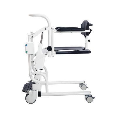 Hydraulic Elevate Patient Transfer Lift Wheelchair Bedside Commode Chair