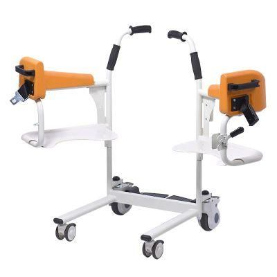 Patient Transfer Nursing Moving Commode Wheel Chair with Lifting