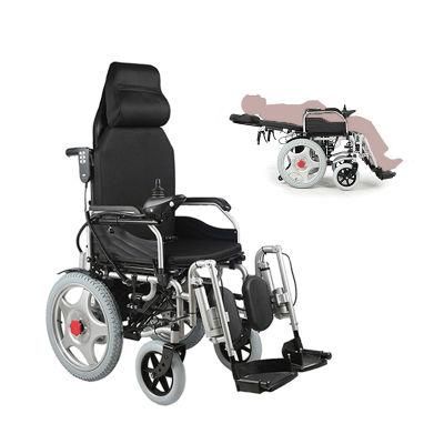 New ISO Approved Topmedi 1PCS/Carton Power Folding Wheelchairs High Back Electric Wheelchair Manufacture