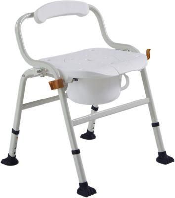 Steel Shower Chair and Toilet Seat New Design Multifunctional 3 in 1 Shower Commode Chair with Walking Stick Steel Commode Chair