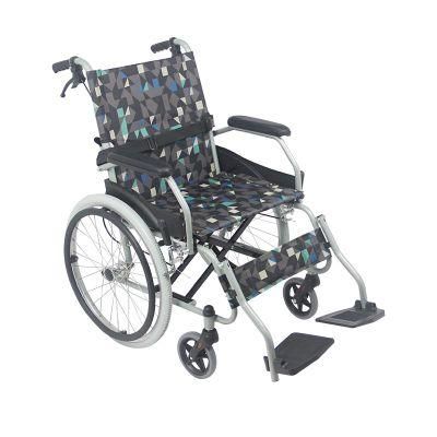 Economic Lightweight Foldable Steel Manual Wheelchair
