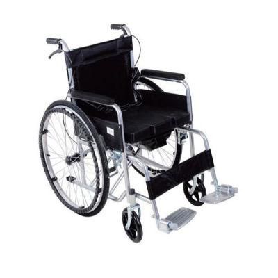 Elder Folding Transport Manual Commode Wheelchair