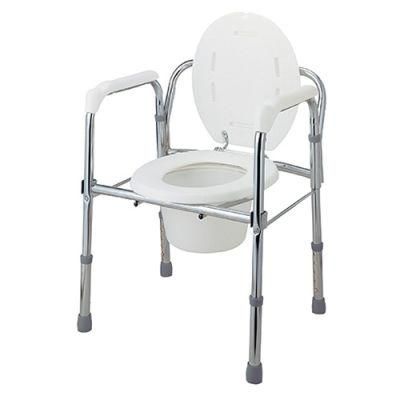 Good Price CE Approved Powder Coated Brother Medical Wheelchair Transfer Commode Chair Bme668