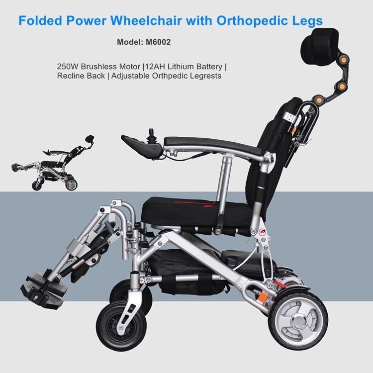 Disabled Orthopaedic Leg Rests Light Folding Electric Power Wheelchair off-Road