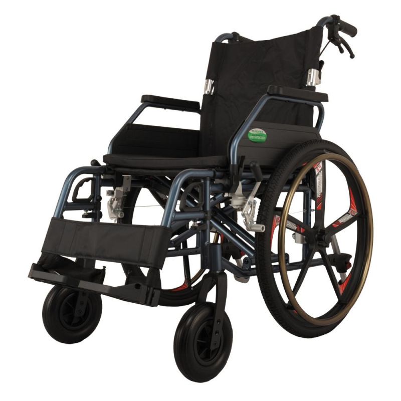 Heavy Duty Bariatric Manual Steel Folding Wheelchair for Fat People