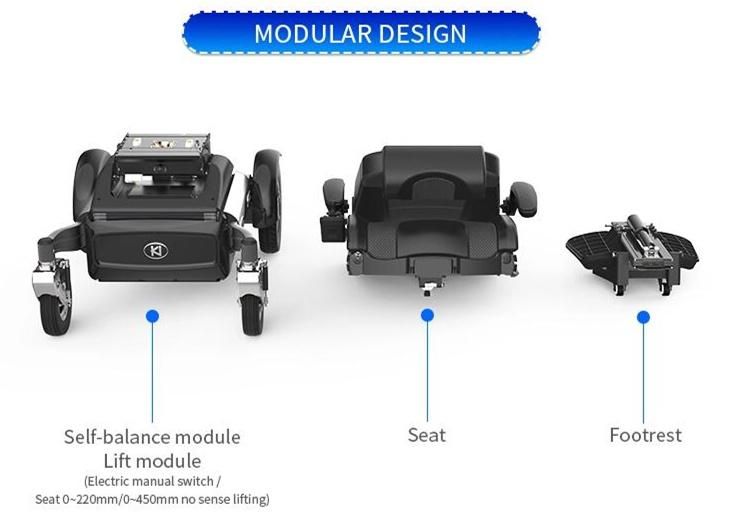 15ah Lithium Battery Lift Seat Folding Electric Wheelchair