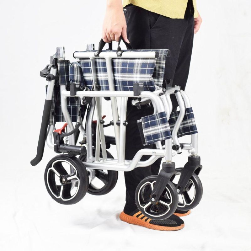 High Quality Manual Steel Lightweight Folding Hospital Wheelchair for Sale
