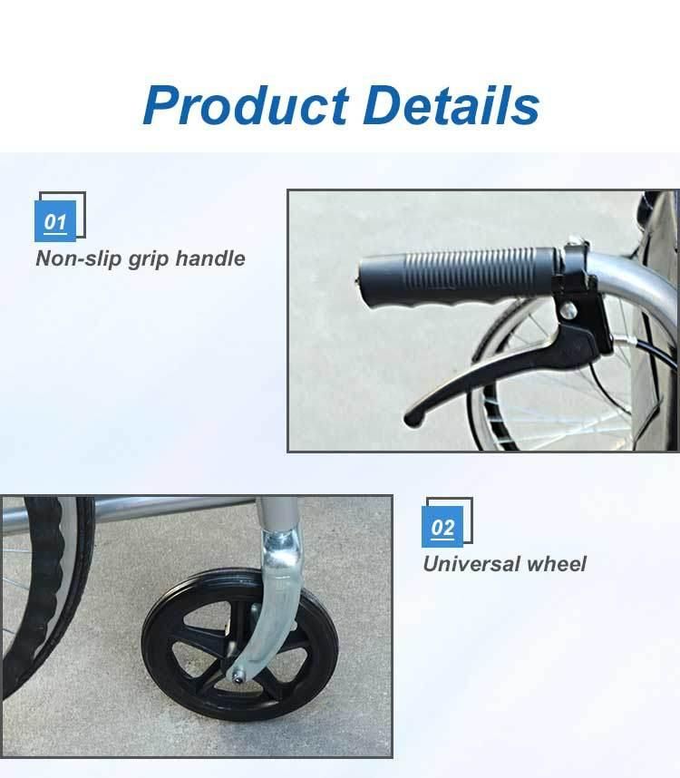 Standard Economy Aluminum Steel Folding Manual Wheelchair