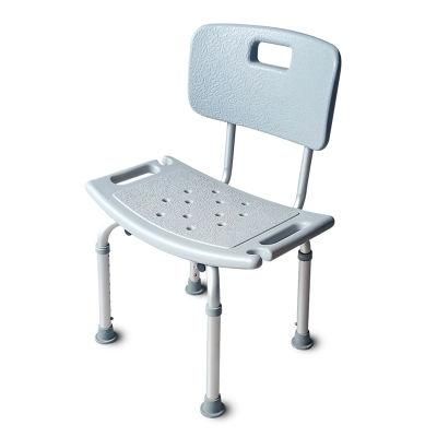 Bath Room Shower Chair, Bath Stool, Alu Adjustable Seat, with Back