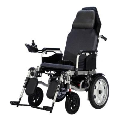 High Back Comfortable Reclining Electric Wheelchair for Elderly Disabled Manual Reclining with Brush Motor 500W and 20ah Lithium Battery