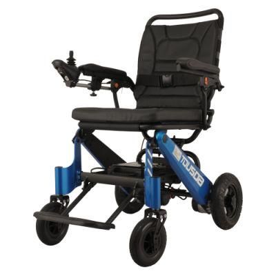 New Handicapped Aluminum Lightweight Portable Folding Power Electric Wheelchair