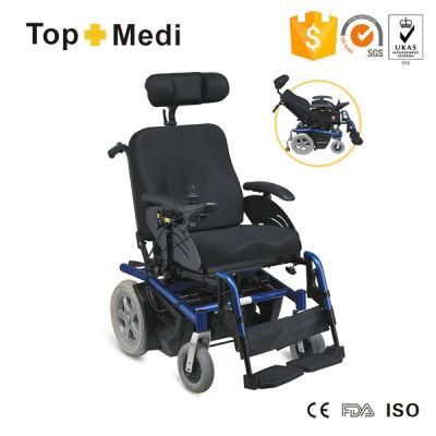 Topmedi Rehabilitation Therapy Supplies Reclining Backret Power Electric Wheelchair