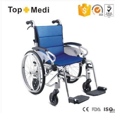 High End Aluminum Manual Wheelchair with Carrying Wheel