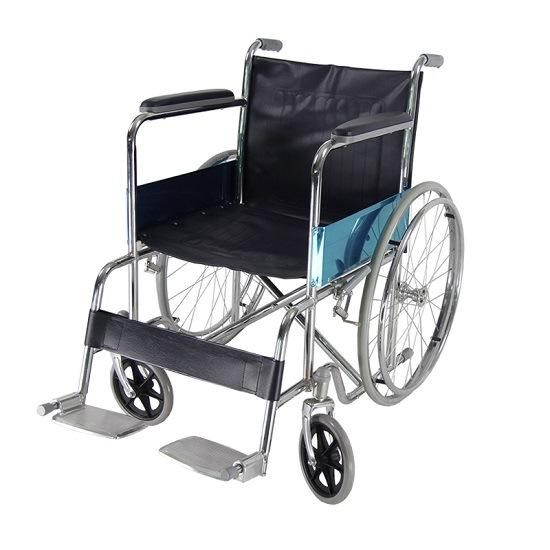 Hospital Elderly Disabled Foldable Steel Manual Wheelchair (RJ-W809)