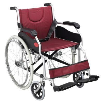 Aluminum Medical Patient Manual Portable Folding Lightweight Wheelchairs