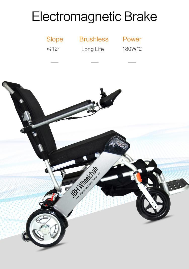 Handicapped All Terrian Electric Lightweight Folding Power Wheelchair with Lithium Battery