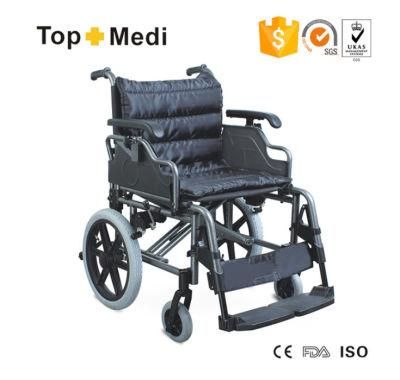Aluminum Manual Wheelchair with Removable Footrest for Elderly and Disabled