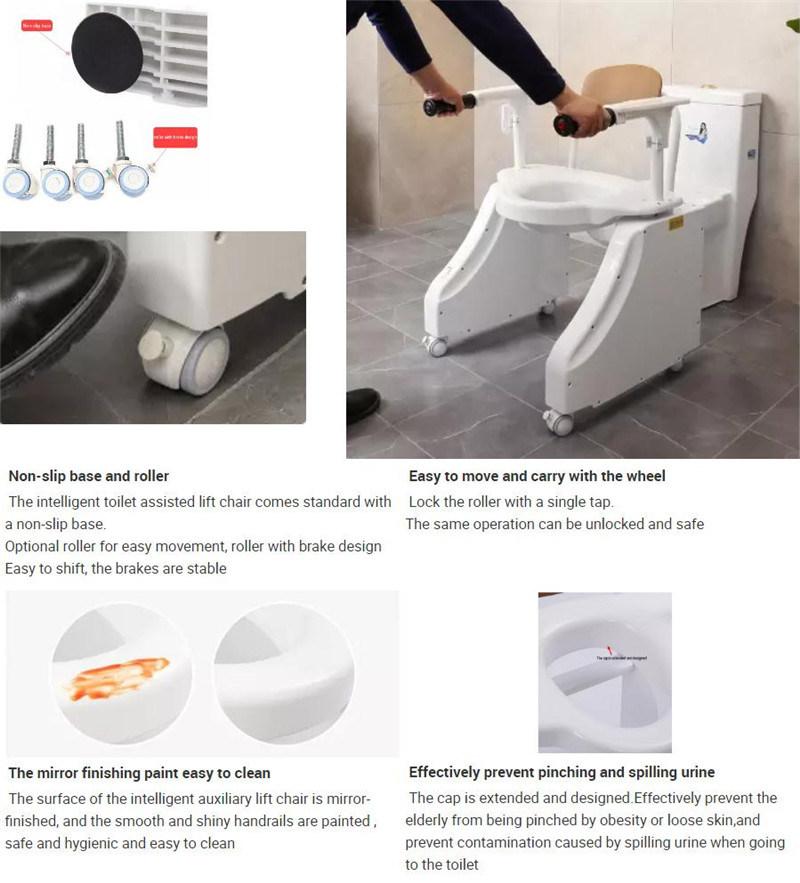 Electric Automatic Elderly Toilet Lift Seat Chair for Disabled at Home Hospital