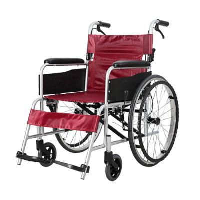 Aluminum Transfer Chair Rehabilitation Portable Lightweight Folding Manual Disabled Wheelchair