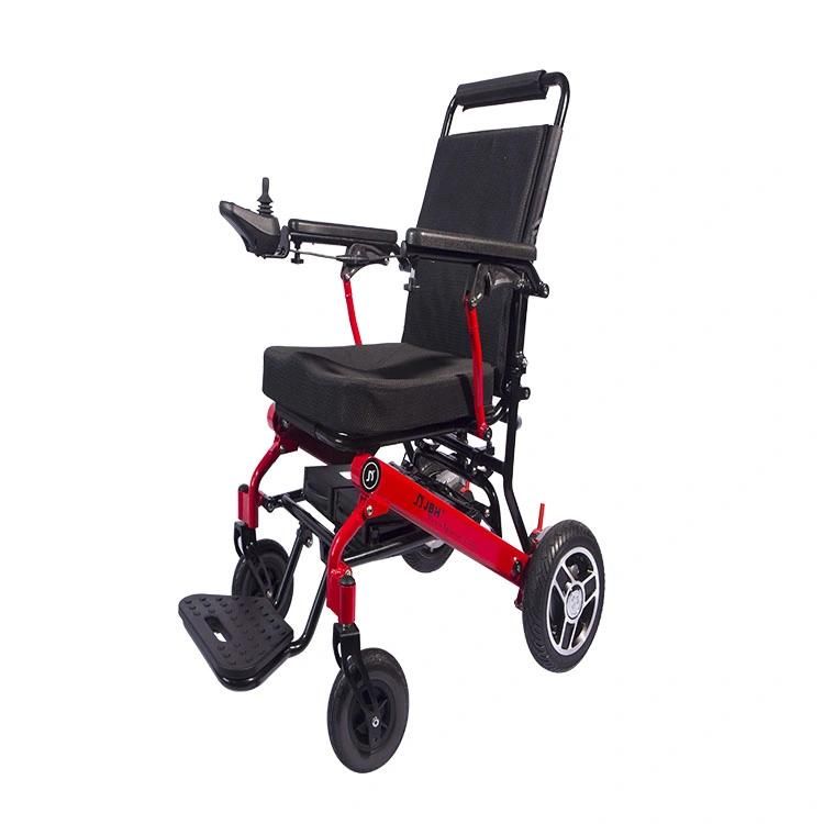 Aluminum Alloy Manual Folding Power Wheelchair Back Adjustable Lightweight Electric Wheelchair