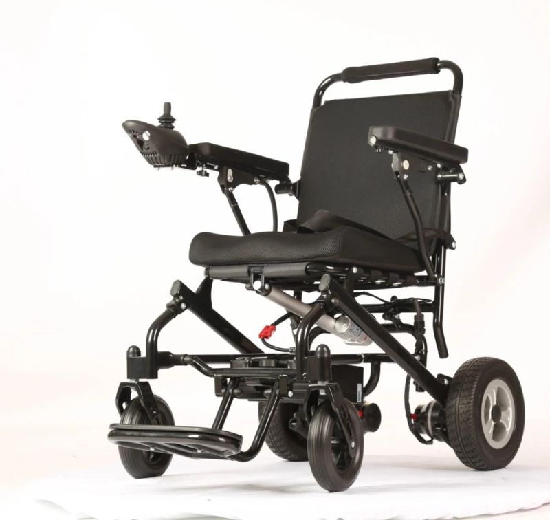 Light Weight Foldable Electric Wheelchair Lithium Battery with Electromagnetic Brake Model Tew007D