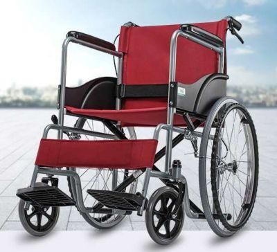 Aluminum Alloy Steel Frame Newest Manual Fixed Armrest Detachable Footrest Wheelchair with CE Certificate