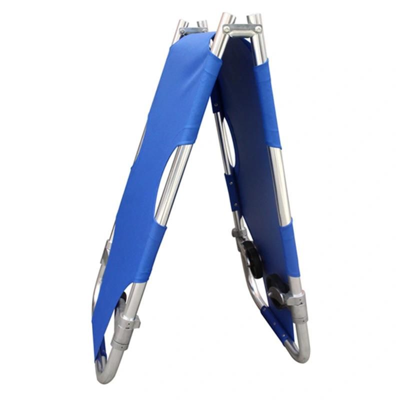 Folding Aluminum Stretcher with Handles Emergency Medical Portable Travel Size Patient Transport Stretcher