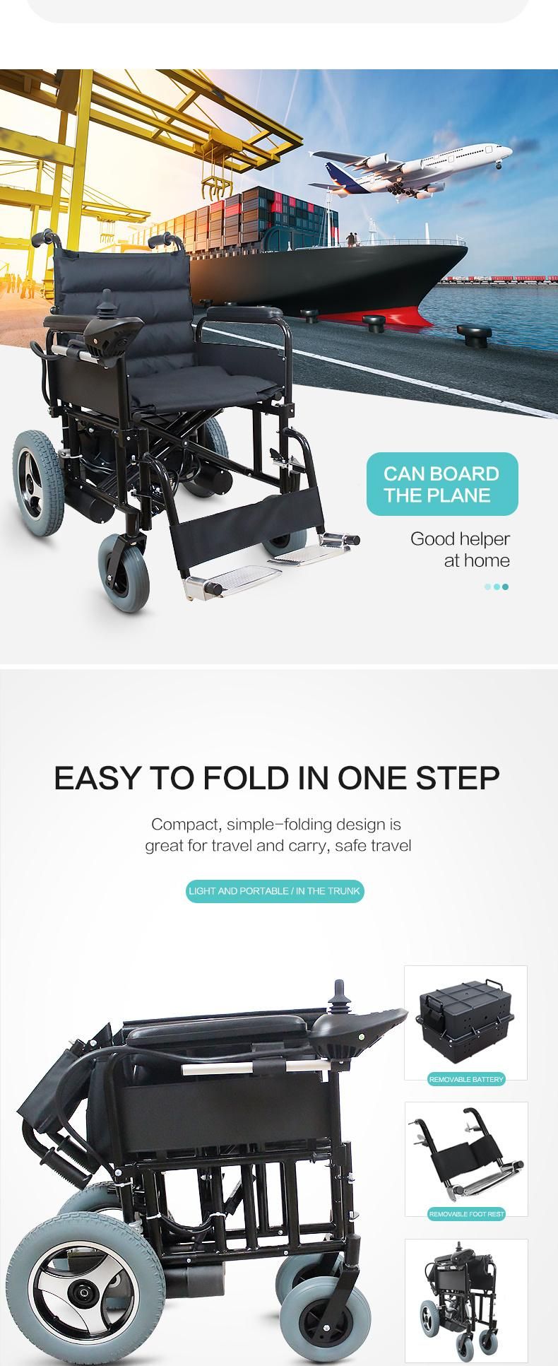 Electric Power Wheelchair Fold Heavy Durable Wheel Chair