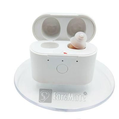 Digital Rechargeable C I C Hearing Aid Magnetic Charging Box Power Bank Portable