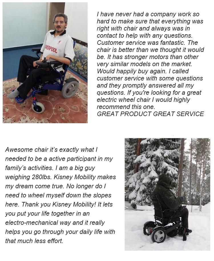 Electric Motor Wheel Chair with Weather Resistant Coating and Protection Wheelchair D06