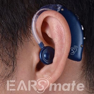 Behind The Ear Hearing Aid Amplifier Lithium Battery 100 Hours Working