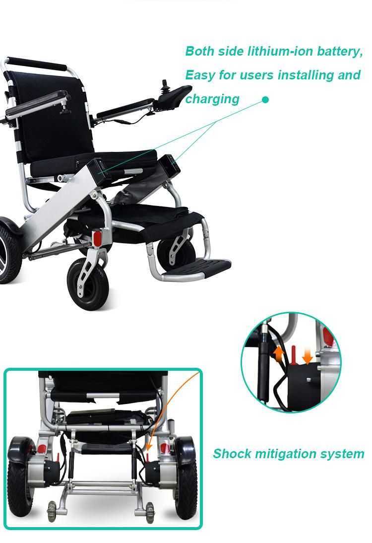 Upgraded Lithium Battery Powered Adult Foldable Elec Wheelchair Ce