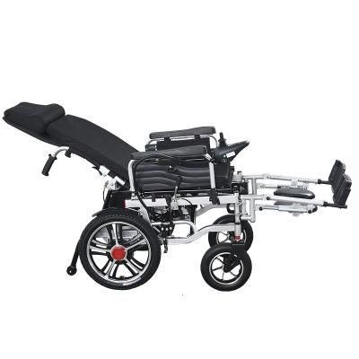 High Back Folding Electric Wheelchair for Disabled People with Inconvenient Legs and Feet