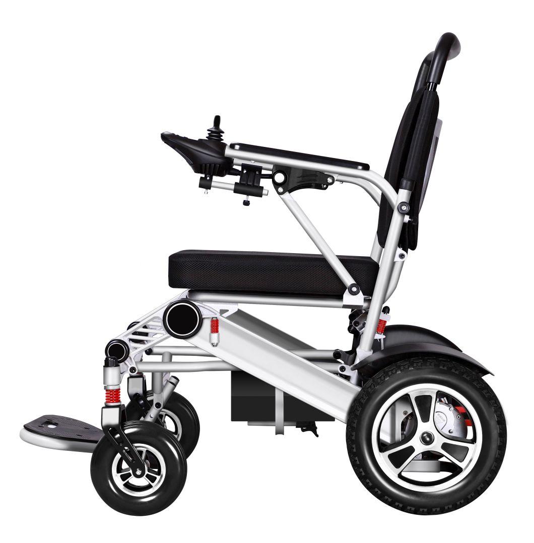 New Hot Selling Aluminum Alloy Lightweight Wheelchair Folding Power Electric Wheelchair