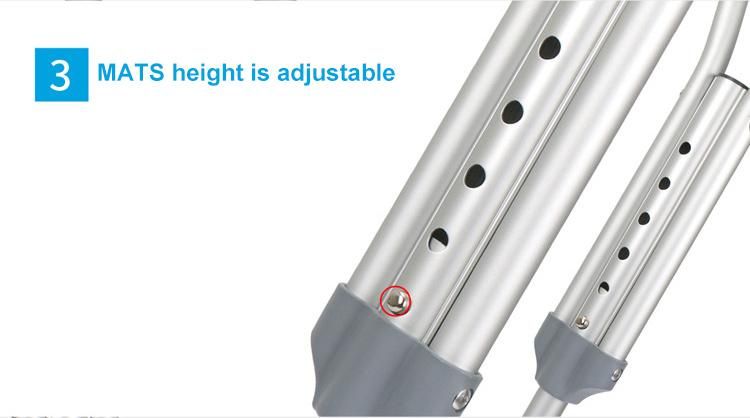 Light Weight Aluminum Alloy Medical Orthopedic Axillary Walking Crutches