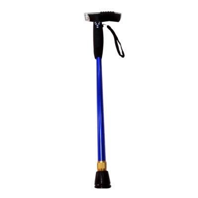 LED Light Flashing Alarm FM Radio Adjustable Walking Stick Cane