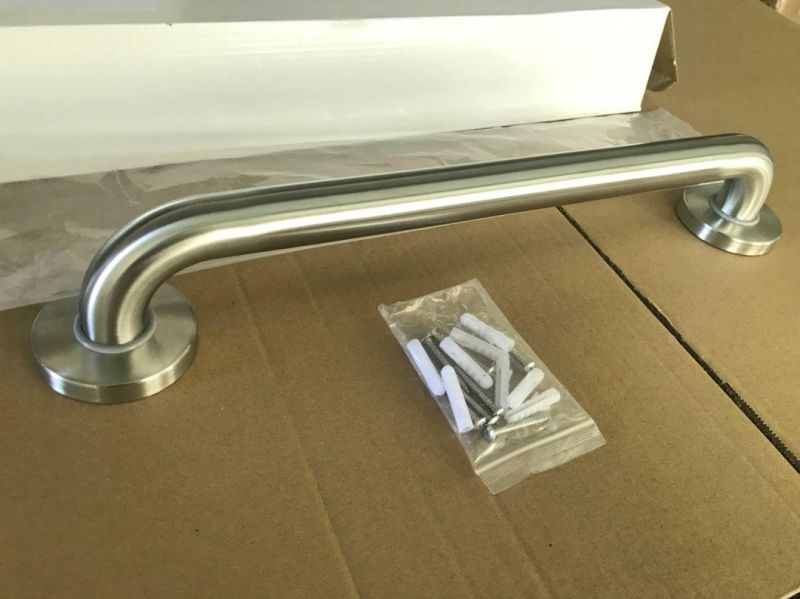 Commode Chair Brushed Nickel Steel Bath Safety Grab Bar