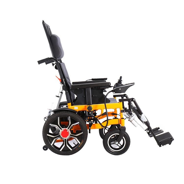High Back Foldable Electric Wheelchair with Motor