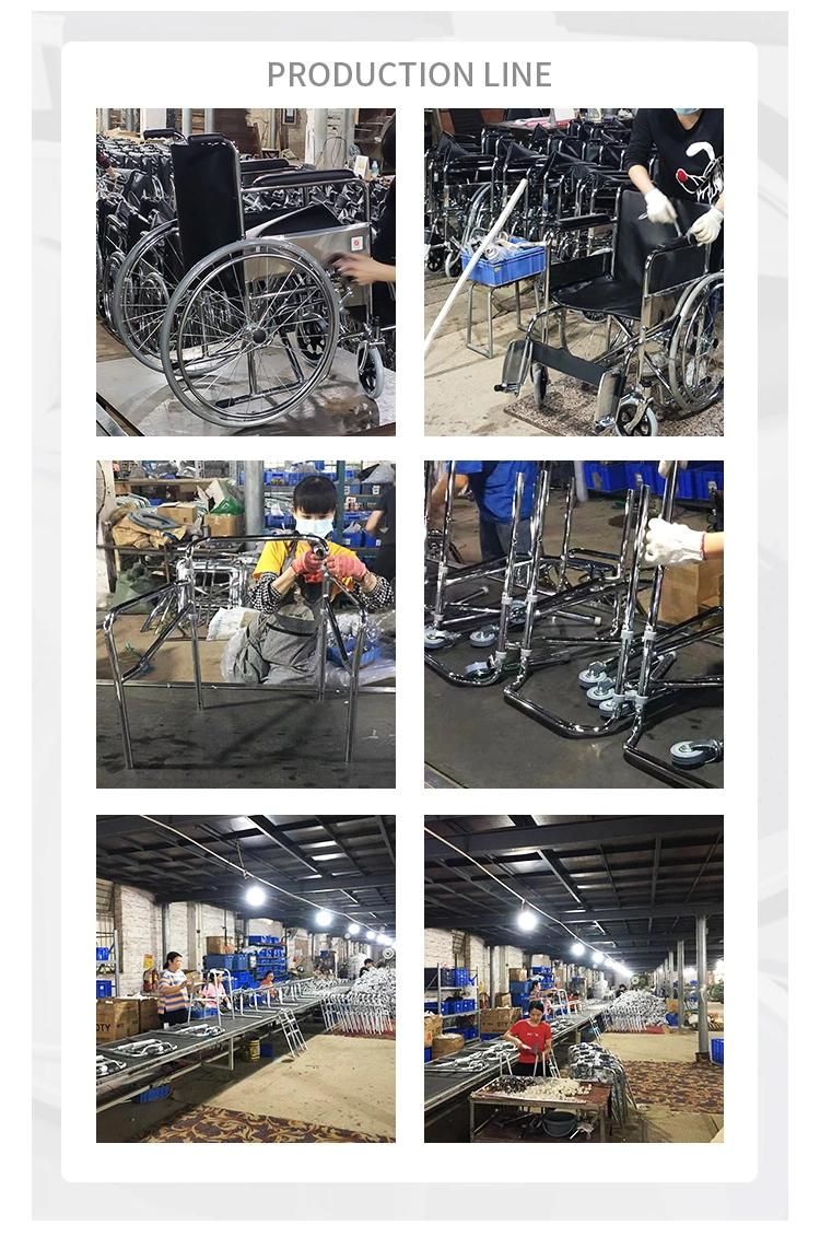 Medical Aluminum Manual Wheelchair Safe for Disabled