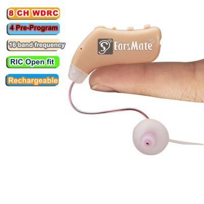 Factory Wholesale Digital Hearing Aids Ric Preset Programmable Rechargeable Hearing Amplifier Devices Earsmate G28d