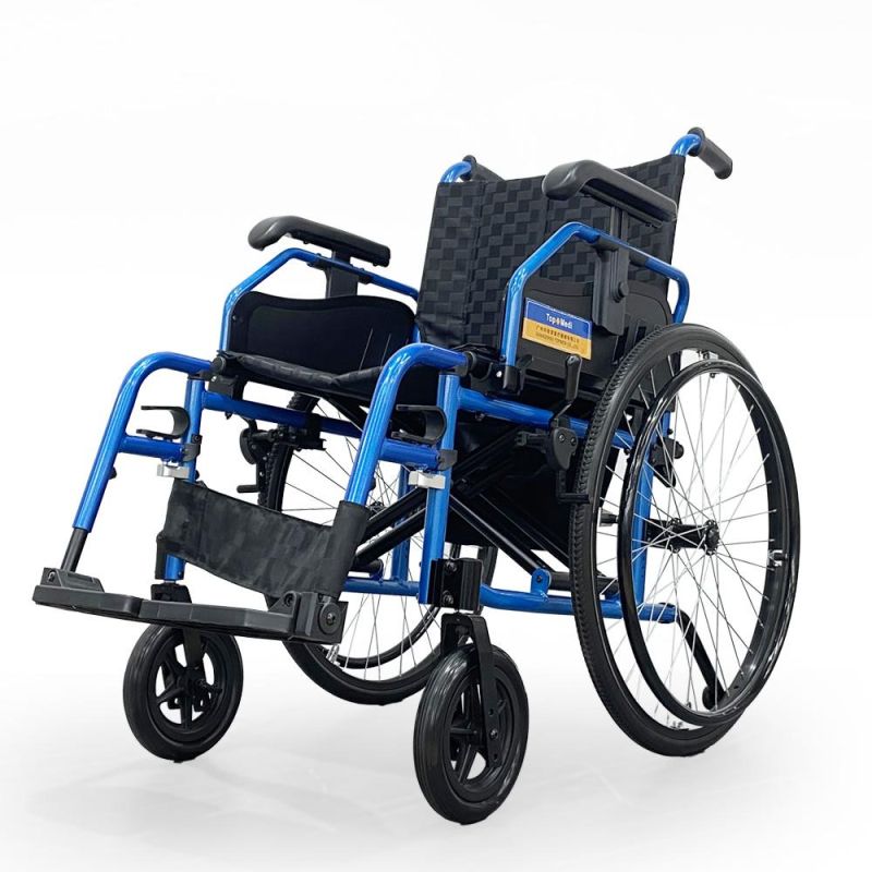 Hot Sale New Lightweight Outdoor Handicapped Foldable for Disabled People Aluminum Wheelchair with ISO