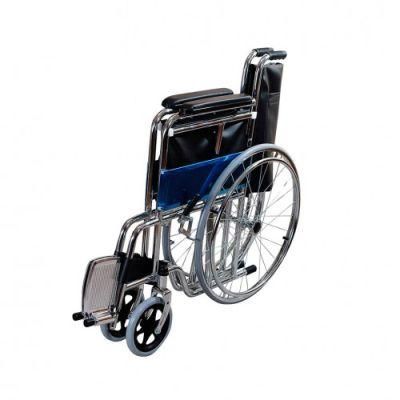 Lightweight Cheap Price Factory Direct Supply Chrome Plated Standard Basic Steel Handicapped Wheel Chair
