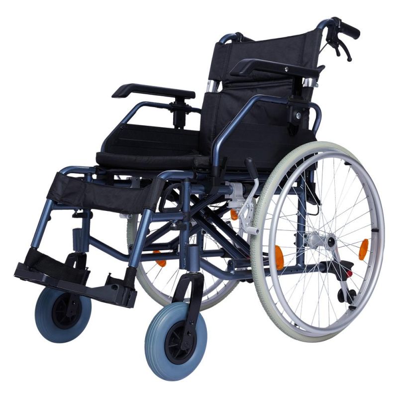 Hospital Durable Eco Friendly Breathable Equipment Folding Big Wheel Wheelchair with Hot Sale