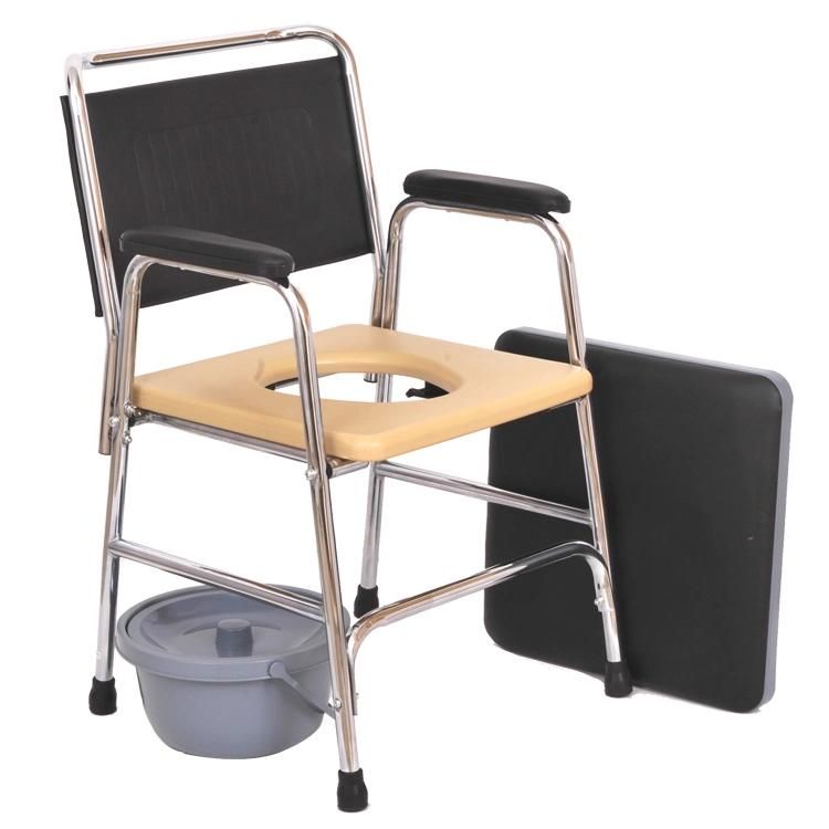 Steel Commode for Disabled Chair Handicap Seat Bucket for Adult Bedside Toilet Commode Pot