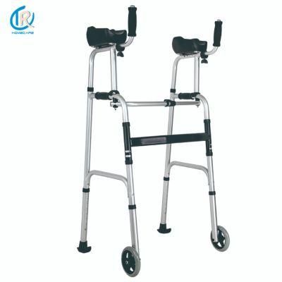 Rollator Walker Foldable Forearm Support Aluminum Walker with Wheels