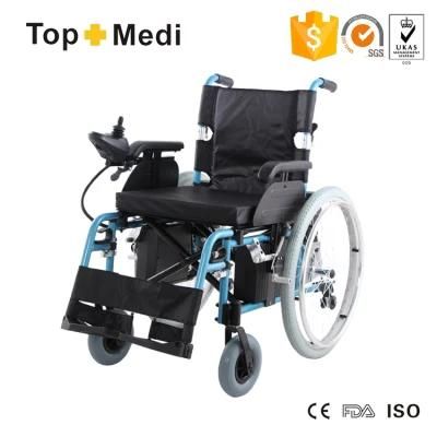 Topmedi Hot Sale Foldable Light Weight Aluminum Electric Power Wheelchair