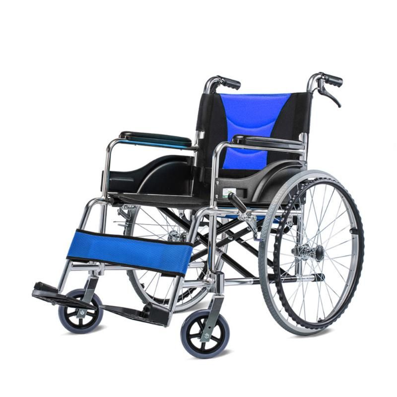 Hot Selling Manual Electric Wheelchair Portable Folding Hand Push Adult Elderly Home Hospital User Outside Wheelchair with Good Price
