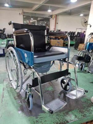 OEM New Ordinary Foldable Commode Manual Hospital Equipment Electric Price Ss Wheelchair